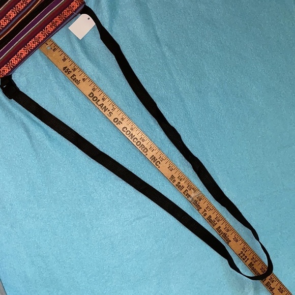 Textile owl design crossbody bag 2 zipper pockets adjustable strap - Picture 6 of 6